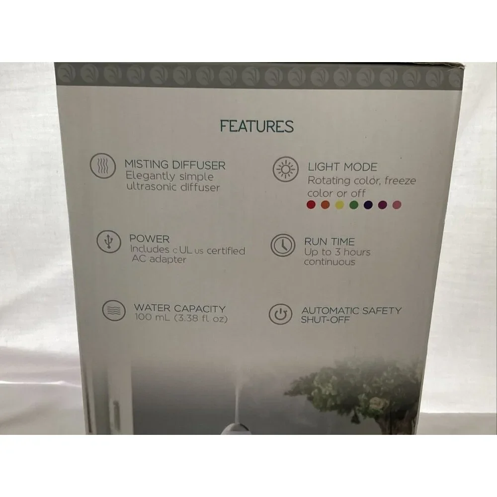 SpaRoom PureMist Ultrasonic Essential Oil Aromarherapy Diffuser for Medium Rooms